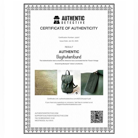 Vintage Coach Green Leather Large Weekend Backpack with COA Made In USA 9943 - Picture 3 of 17